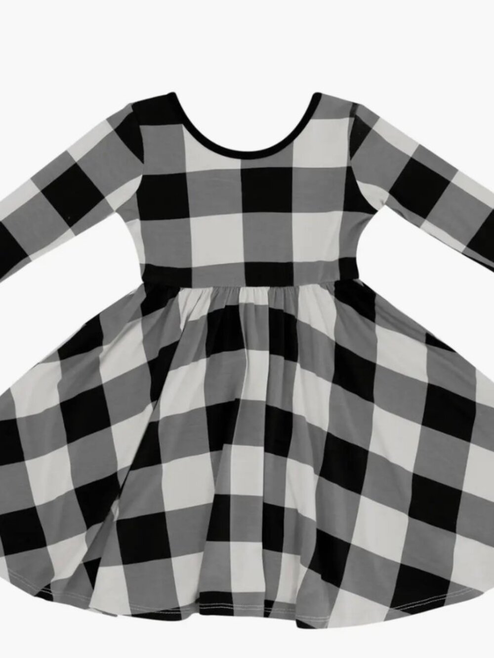 NWT Kyte BABY Long Sleeve Twirl Dress in Midnight Plaid